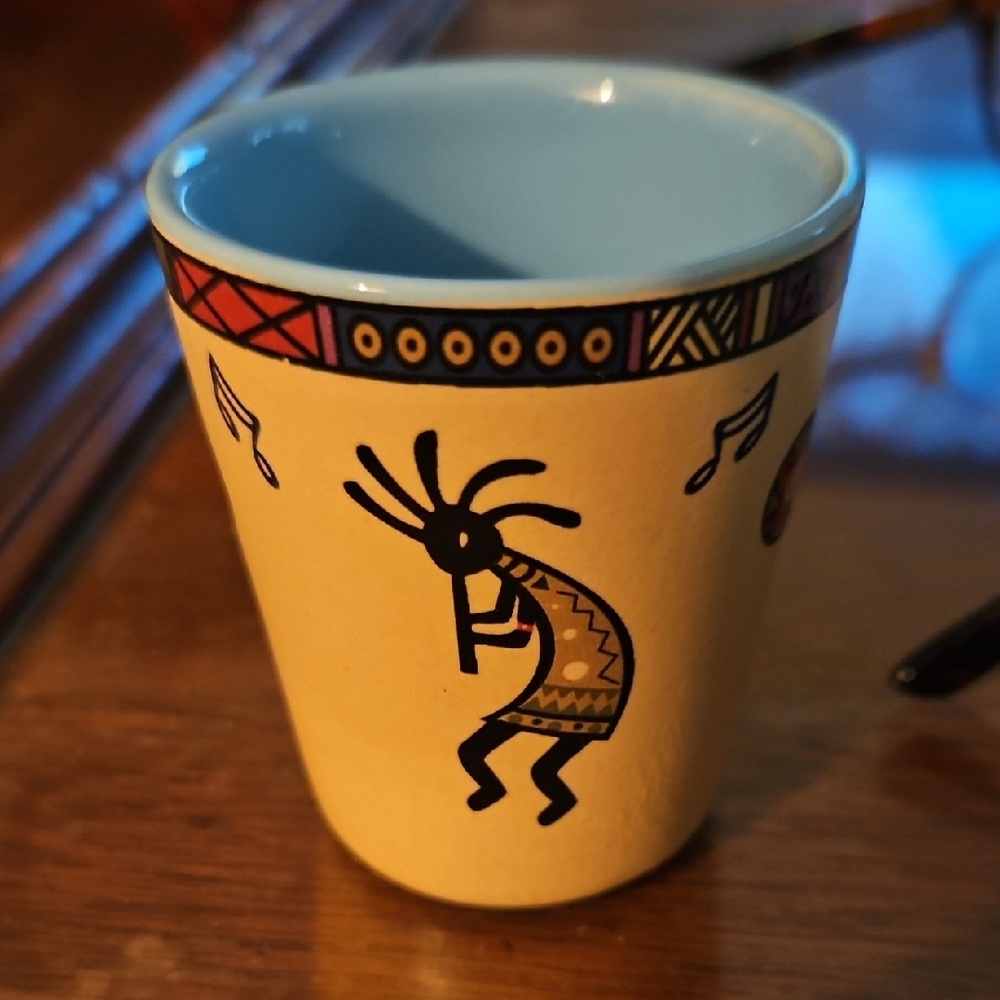 Colorful Ceramic Mug with Tribal Design